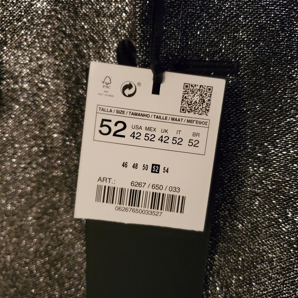 Zara Man Silver Metallic Men's Blazer Jacket - Picture 7 of 9